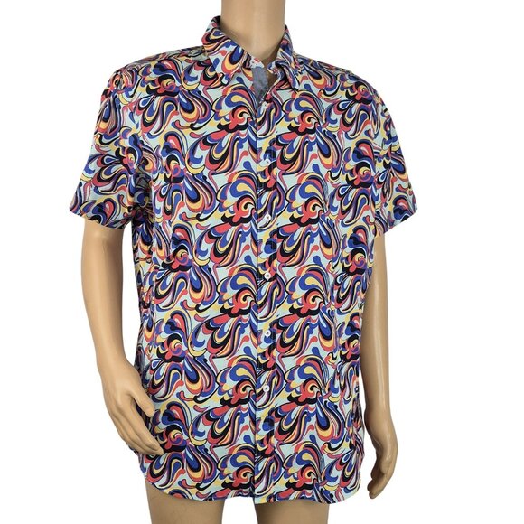 Daniel Cremieux Other - Cremieux Premium Denim Men's Size L Stretch Short Sleeve Shirt Button Up NWT 12